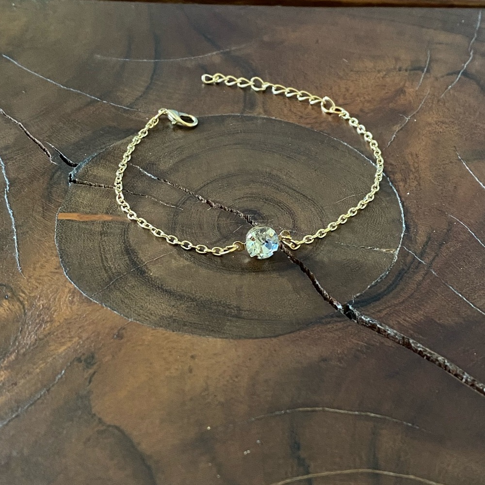 Gold Rhinestone Bracelet - Picture 2 of 4